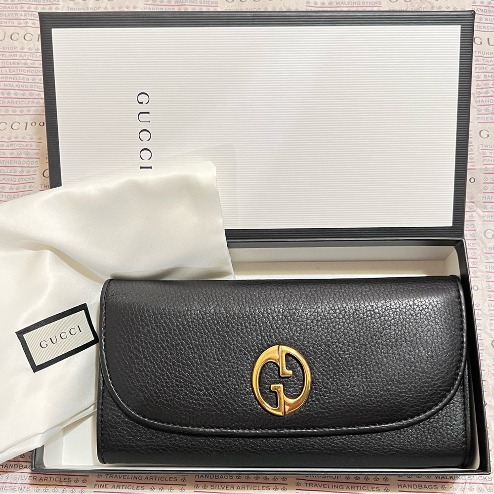 NEW Authentic RARE Gucci Marmont Large/Long Continental Leather Wallet - Picture 1 of 16
